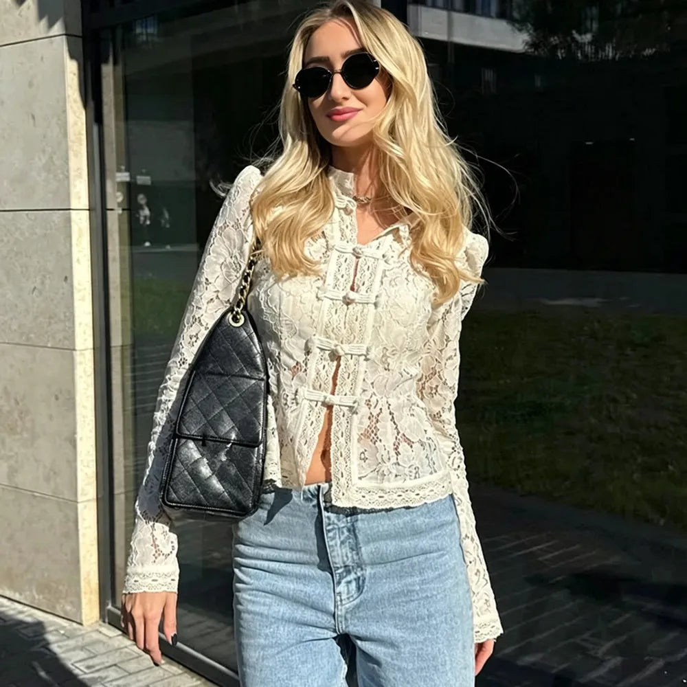 HORTENSE Blouse – Embroidered Lace