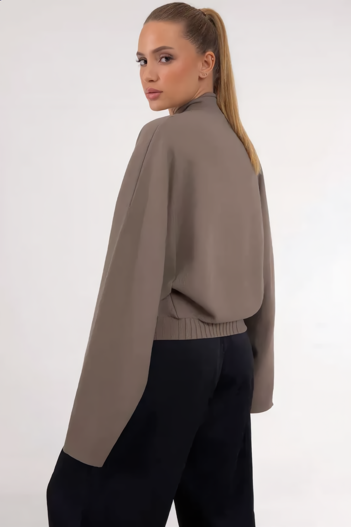 Gilet LISON – LISON Cropped Zip Knit Cardigan