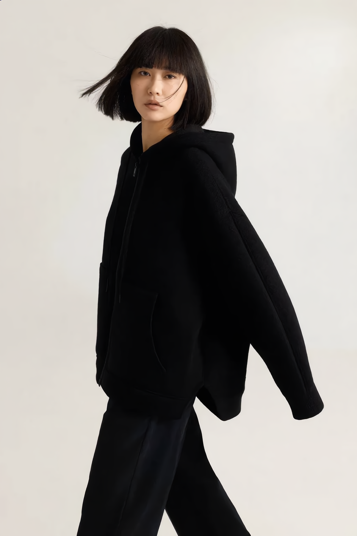 Veste ZOÉ – ZOÉ Oversized Zip-Up Hoodie Jacket