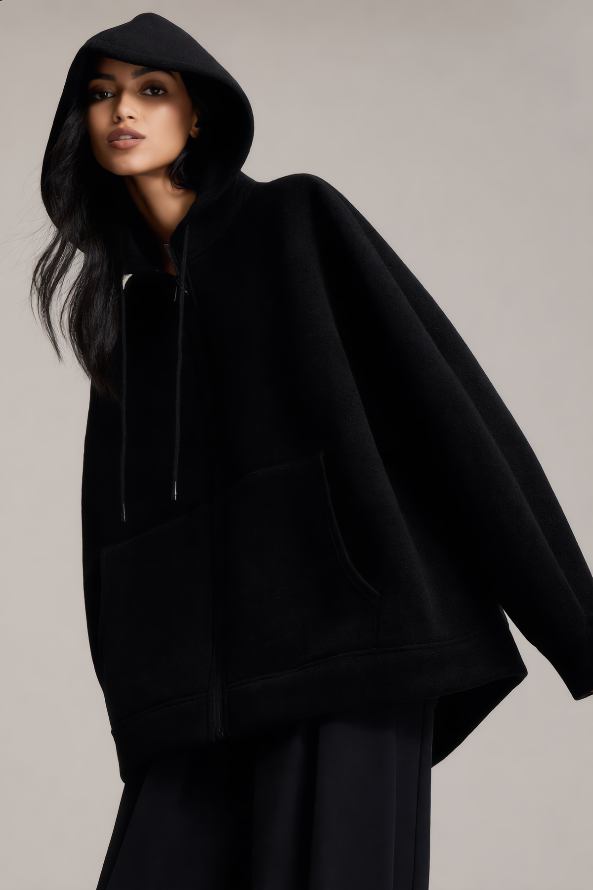 Veste ZOÉ – ZOÉ Oversized Zip-Up Hoodie Jacket