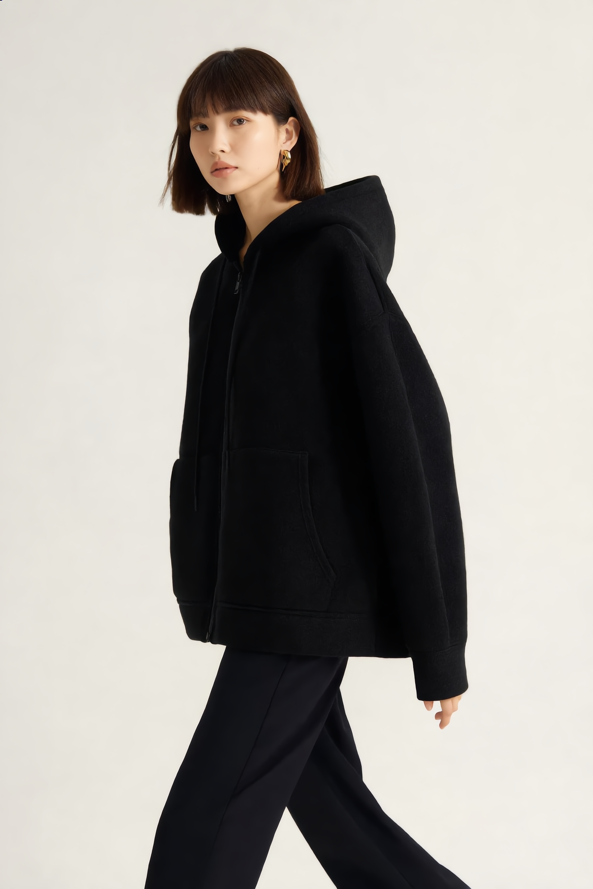 Veste ZOÉ – ZOÉ Oversized Zip-Up Hoodie Jacket