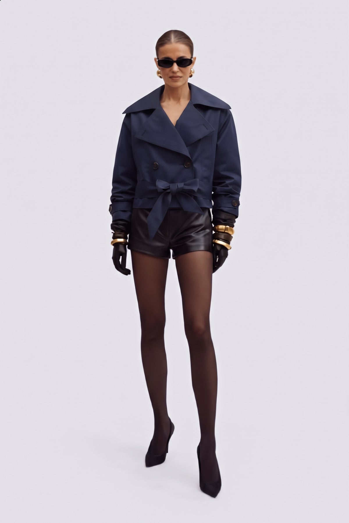 CHARLOTTE Trench Coat – Cropped Belted