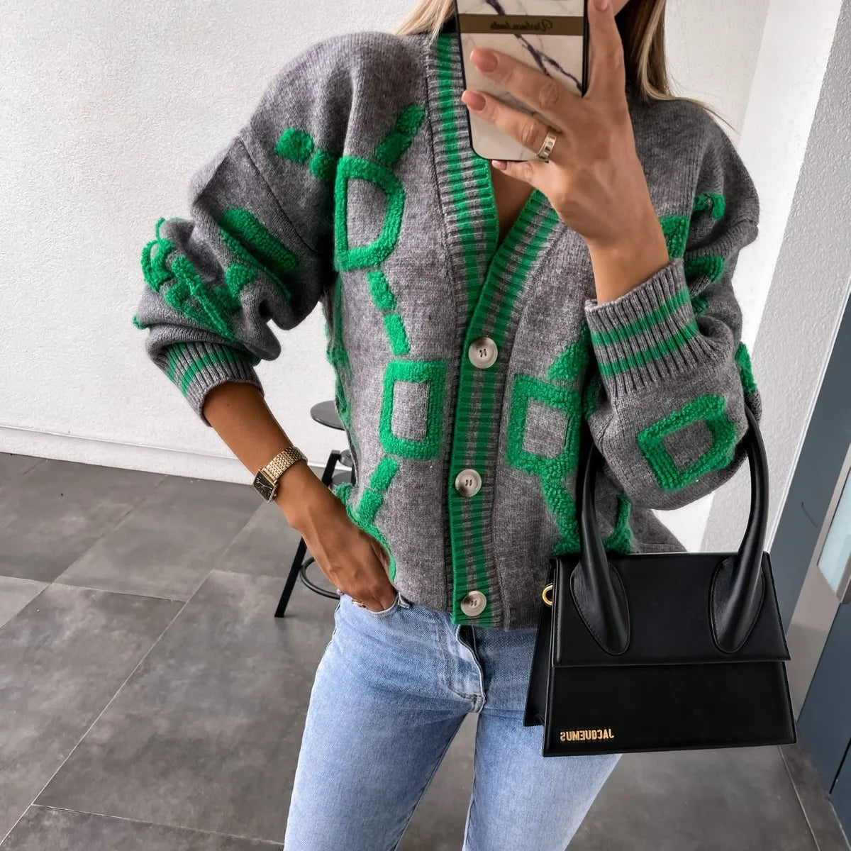 Gilet ANASTASIA – Jacquard en maille