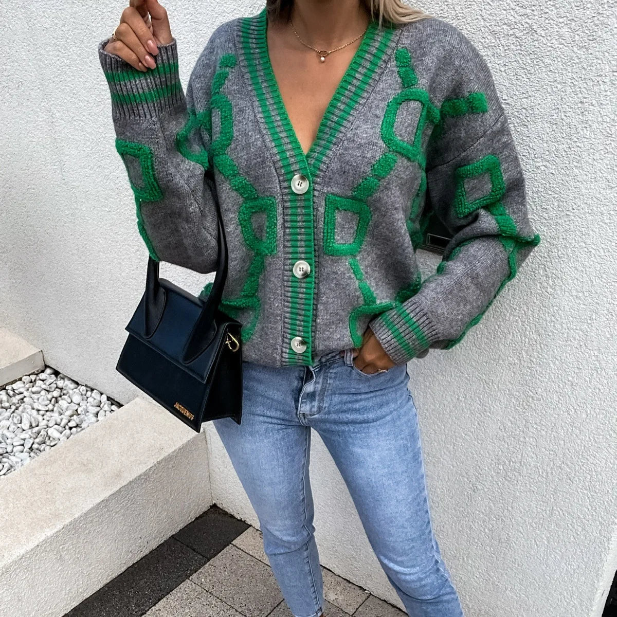 Gilet ANASTASIA – Jacquard en maille
