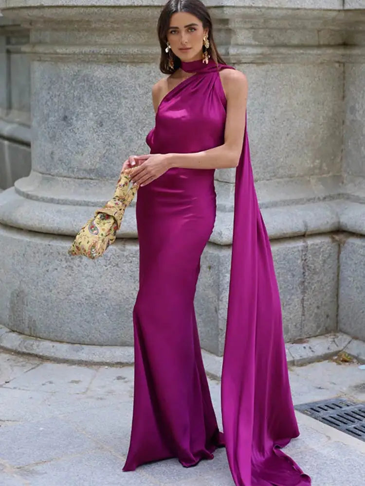 Robe AMBROISINE – Longue satin dos nu