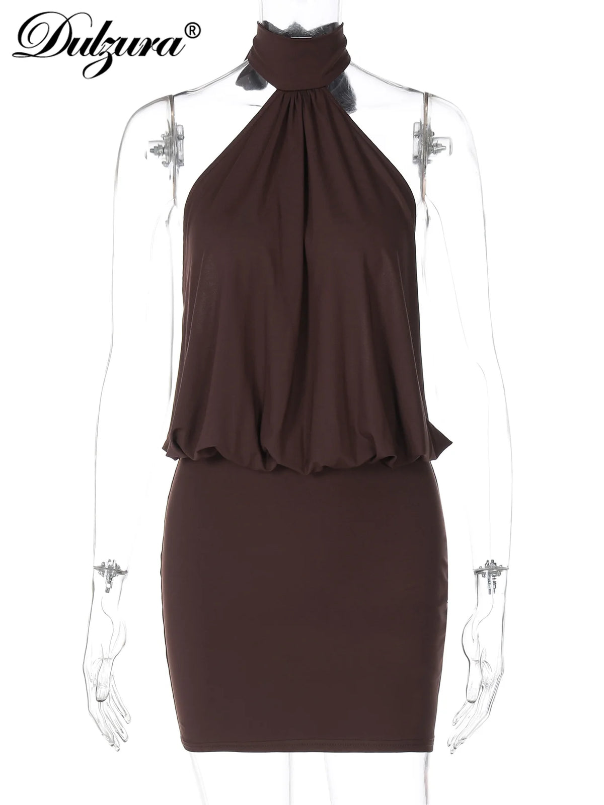 RIVIERA Dress – Lace-Up Backless Mini