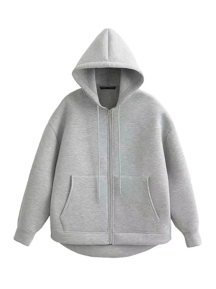 ZOÉ Oversized Zip-Up Hoodie Jacket