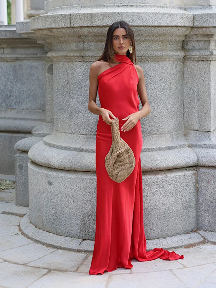 Robe AMBROISINE – Longue satin dos nu
