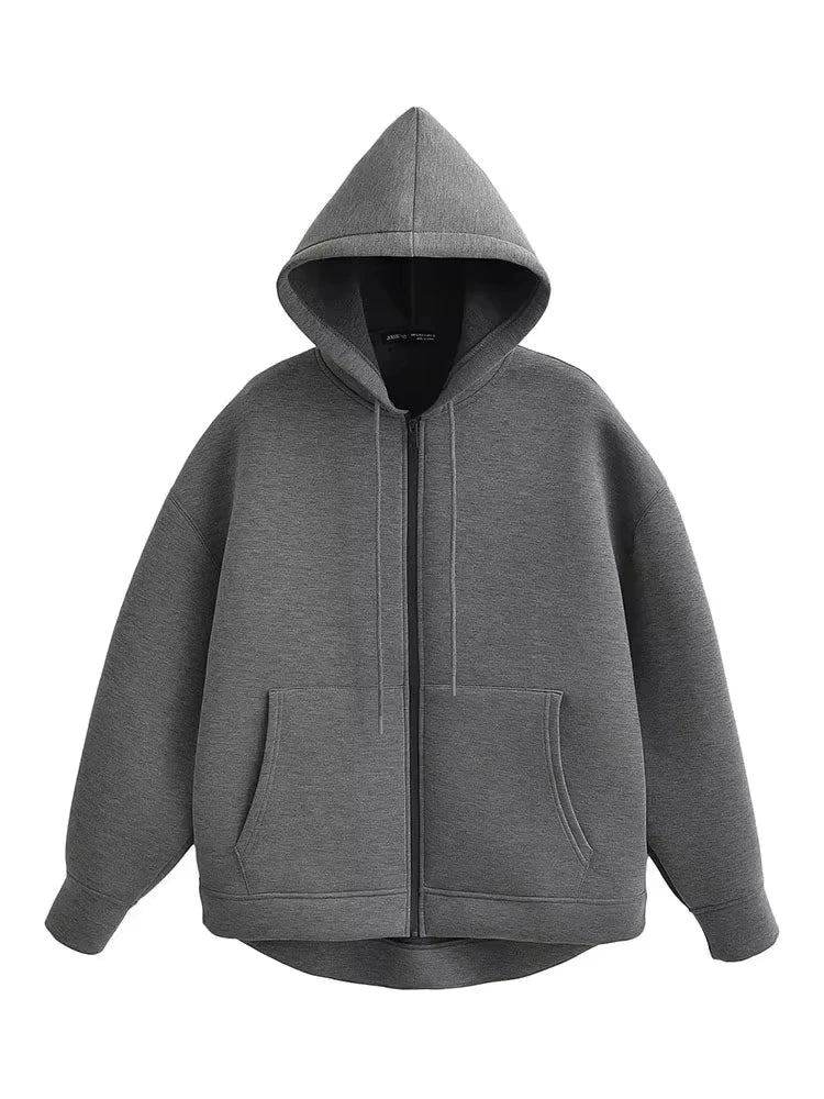 ZOÉ Oversized Zip-Up Hoodie Jacket