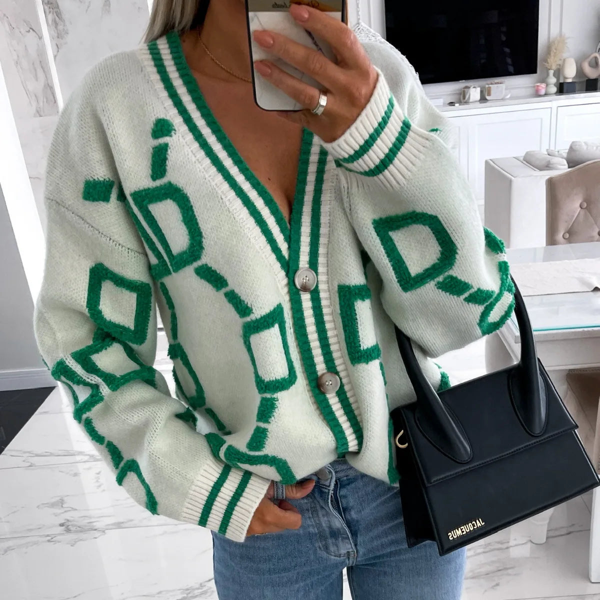 Gilet ANASTASIA – Jacquard en maille
