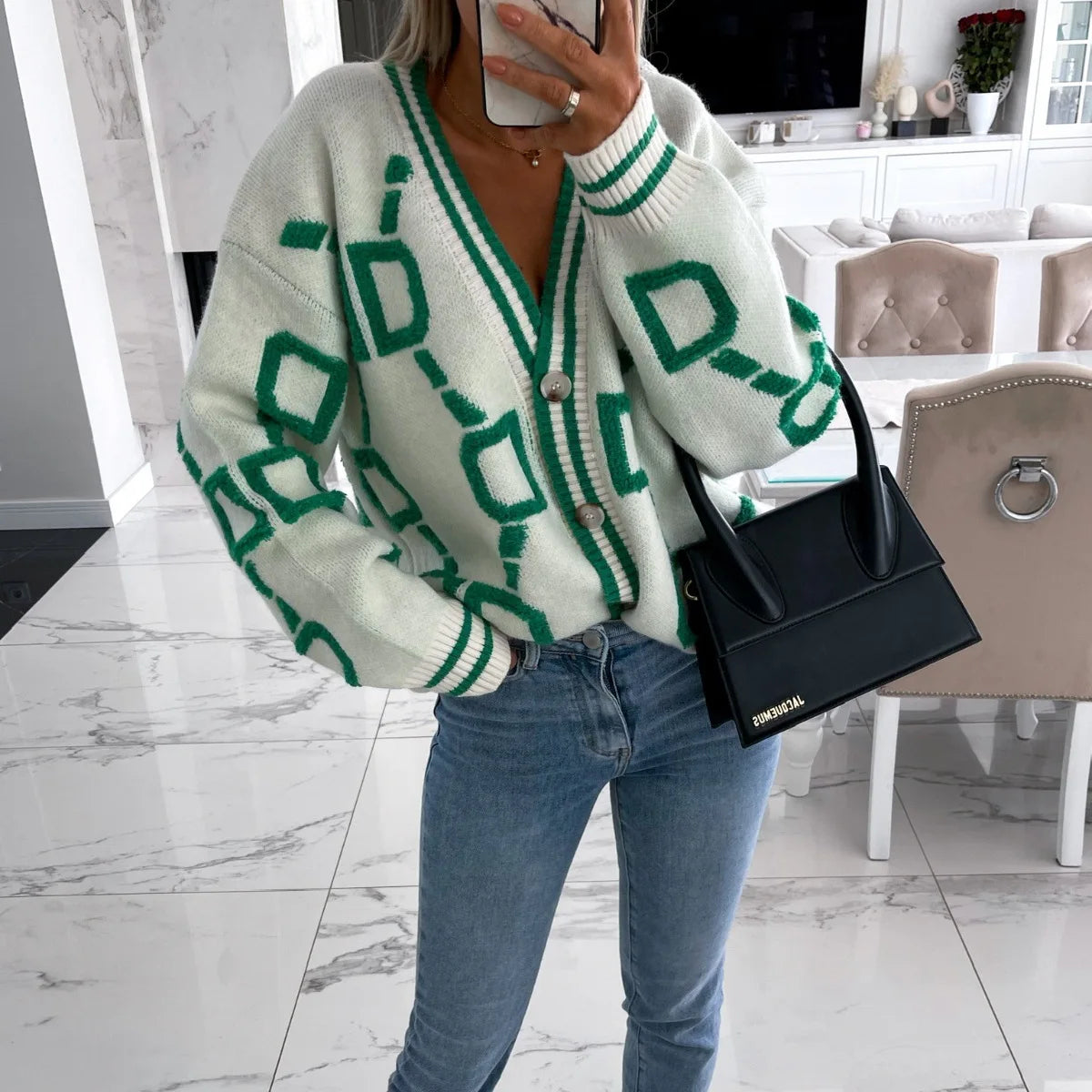 Gilet ANASTASIA – Jacquard en maille