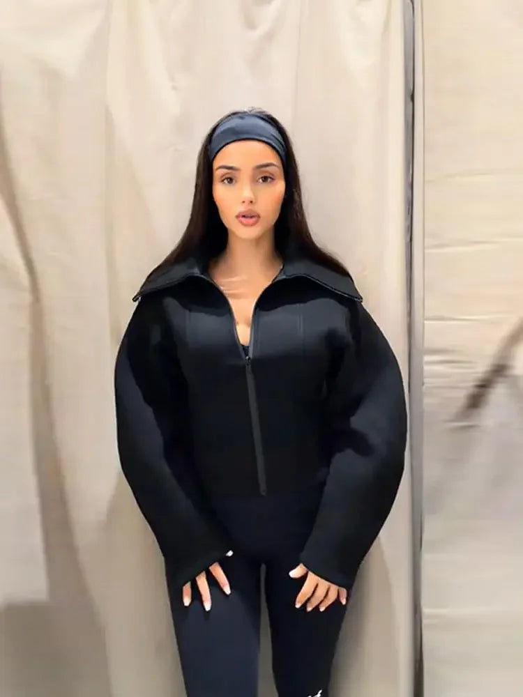 Veste NOÉMIE – Cintrée zippée col rabattu
