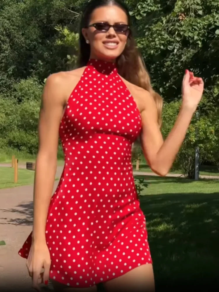 Robe CAPRI – Mini dos nu à pois