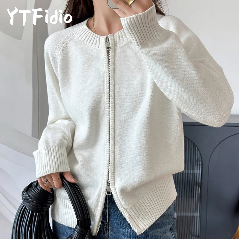 Gilet SOLINE – Zippé col rond en coton