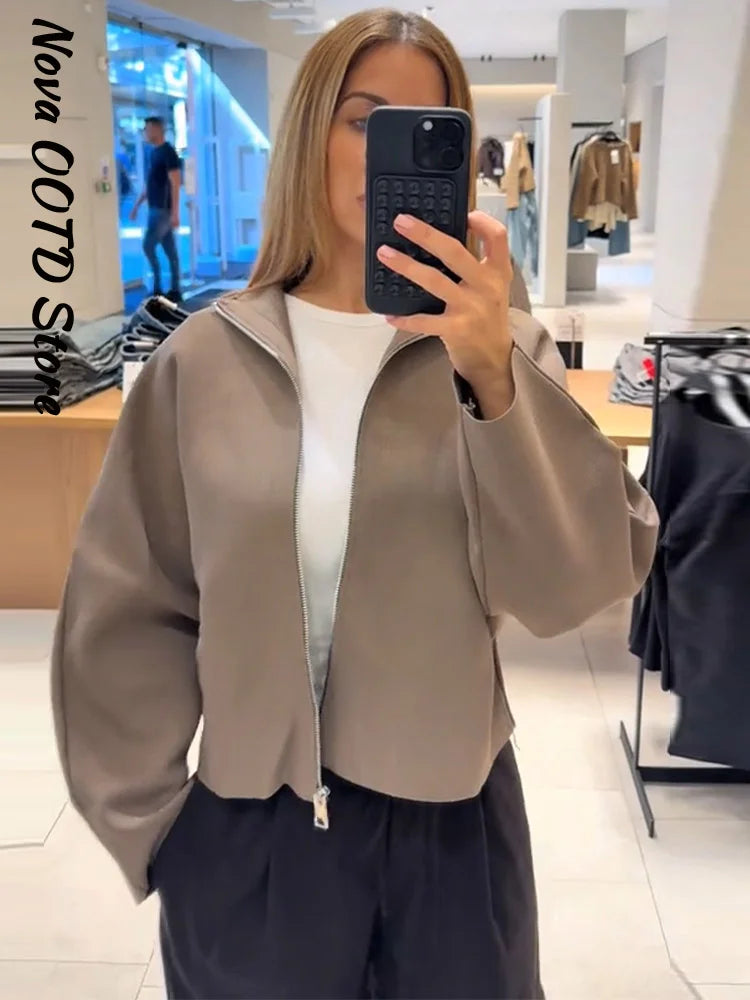 Gilet LISON – Court zippé en maille