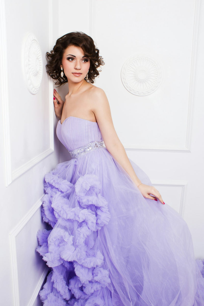 ZIARA grille 11 - Robe bustier violette